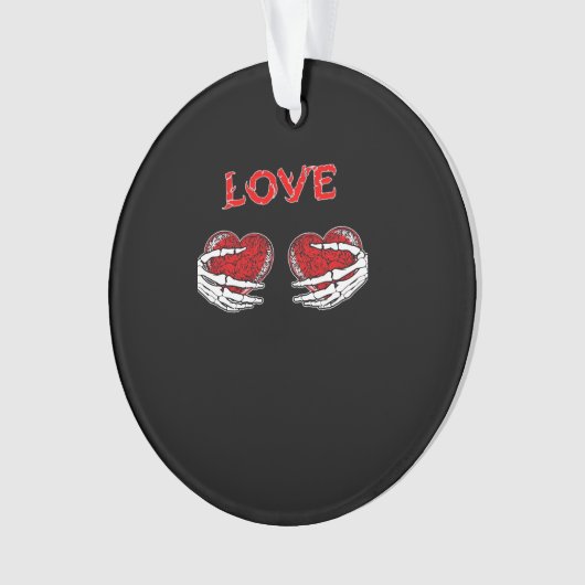 Skelet Handen Hart Grappig Ontwerp Ornament (voorkant)
