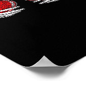 Skelet Handen Hart Grappig Ontwerp Poster (Hoek)