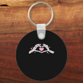 Skelet Handen Hart Grappig Sleutelhanger (Voorkant)