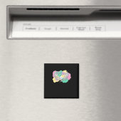 Skelet Handen Hart Met Abstract Gekleurde Backgr Magneet (Insitu (Vaatwasser))