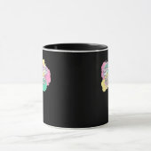 Skelet Handen Hart Met Abstract Gekleurde Backgr Mok (Midden)