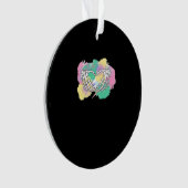 Skelet Handen Hart Met Abstract Gekleurde Backgr Ornament (voorkant)