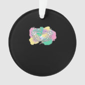 Skelet Handen Hart Met Abstract Gekleurde Backgr Ornament (voorkant)
