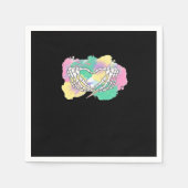Skelet Handen Hart Met Abstract Gekleurde Backgr Servet (Voorkant)
