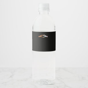 Skelet Handen Hart Show Basic Waterfles Etiket