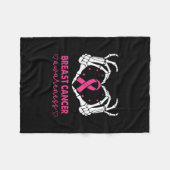 Skelet Handen Hart Teken Halloween Borstkanker Fleece Deken (Voorkant (Horizontaal))