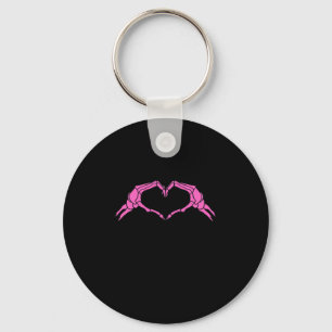 Skelet Handen Hart Teken Retro Halloween Sleutelhanger