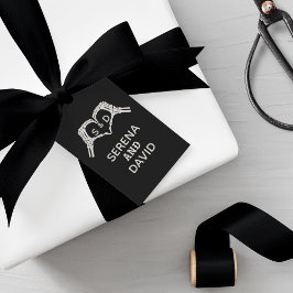 Skelet Handen Hart Wedding Cadeaulabel