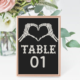 Skelet Handen Hart Wedding Kaart