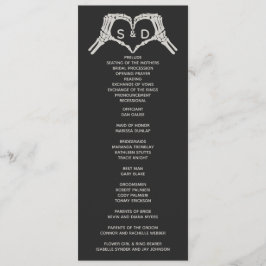 Skelet Handen Hart Wedding Programma