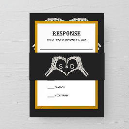 Skelet Handen Hart Wedding Uitnodigingen Wikkel