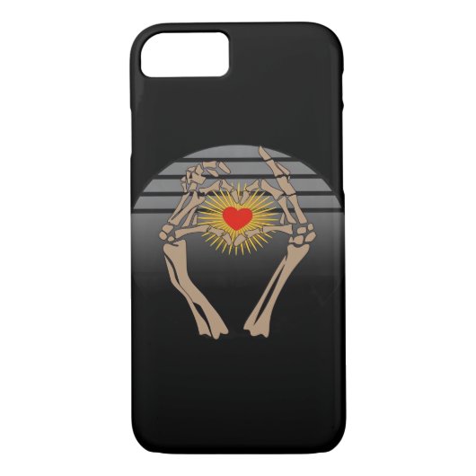 Skelet handen maken een hart klassieker Case-Mate iPhone case (Achterkant)