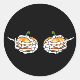 Skelet Handen Pompoen Halloween Sticker