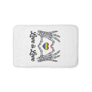 Skelet Handen Regenboog Hart Liefde Is Liefde Shir Badmat