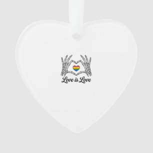 Skelet Handen Regenboog Hart Liefde Is Liefde Shir Ornament