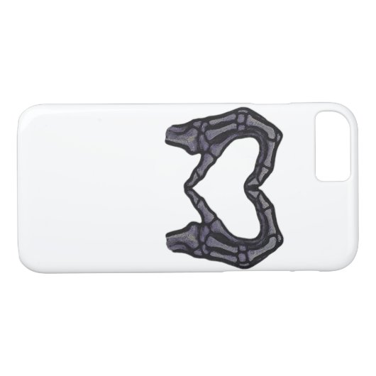 Skelet handen vormen een hart Case-Mate iPhone case (Achterkant (Horizontaal))