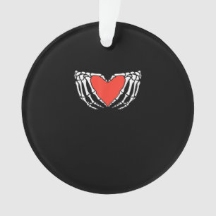 Skelet Handen Vormend Hart – Creepy Gothic Hallo Ornament