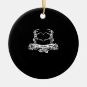 Skelet handontwerp keramisch ornament (Voorkant)