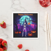 Skelet Happy Halloween servetten (Insitu)