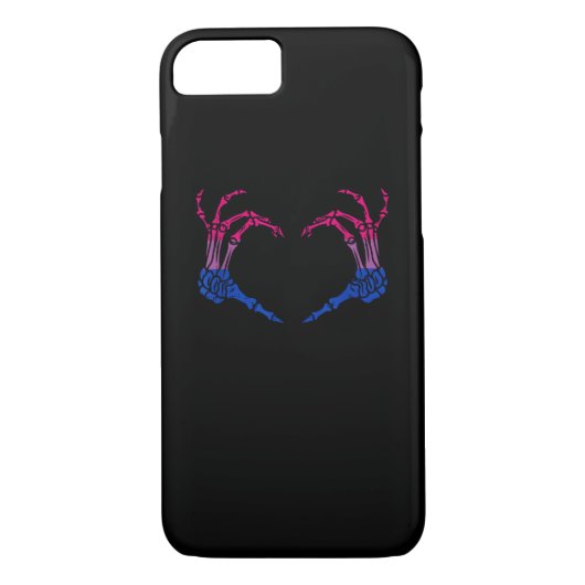 Skelet Hart Biseksueel LGBT-Q Pride Skull Hand Case-Mate iPhone Case (Achterkant)