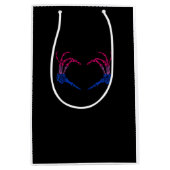 Skelet Hart Biseksueel LGBT-Q Pride Skull Hand Medium Cadeauzakje (Voorkant)