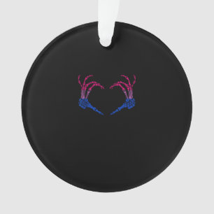 Skelet Hart Biseksueel LGBT-Q Pride Skull Hand Ornament