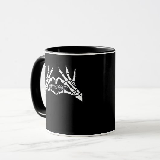 Skelet Hart en Handen Klassiek Design Mok (Voorkant links)