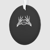 Skelet Hart en Handen Klassiek Design Ornament (voorkant)