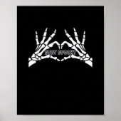 Skelet Hart en Handen Klassiek Design Poster (Voorkant)