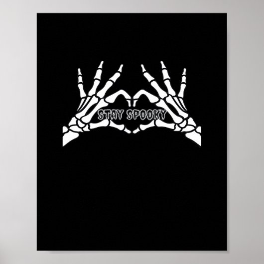 Skelet Hart en Handen Klassiek Design Poster (Voorkant)