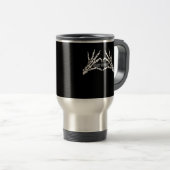 Skelet Hart en Handen Klassiek Design Reisbeker (Voorkant rechts)