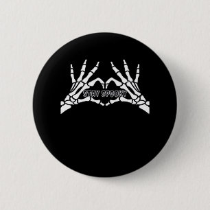 Skelet Hart en Handen Klassiek Design Ronde Button 5,7 Cm