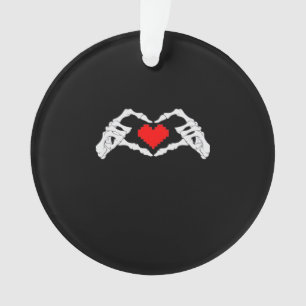 Skelet hart en handen meme ornament