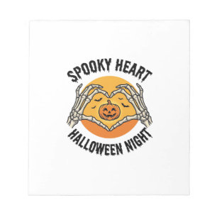 Skelet Hart Halloween Vintage Handen Design_1 Notitieblok