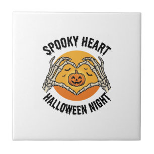 Skelet Hart Halloween Vintage Handen Design_1 Tegeltje