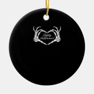 Skelet Hart Handen, Gelukkig Halloween Skelet, Ha Keramisch Ornament
