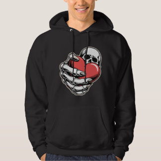Skelet Hart Hoodie – Donkere Kunst Design