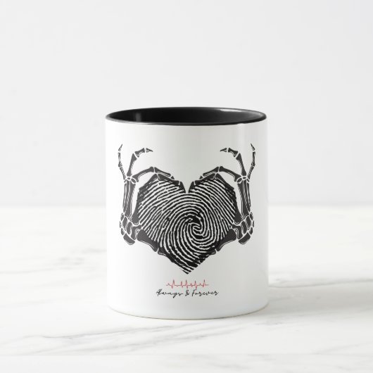 Skelet Hart Teken Mok (Midden)