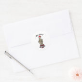 Skelet Hart Tot de Dood Ons Scheidt Ronde Sticker (Envelop)