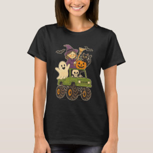 Skelet Heksenkat Geest Pompoen Kinderen Grappig Ha T-shirt