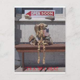 Skelet - Het is een droge hitte Briefkaart