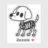 Skelet hondendoedel sticker (Vel)