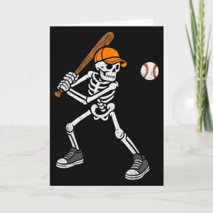 Skelet honkbal Halloween kostuum heren jongens tie Kaart