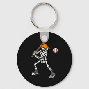 Skelet honkbal Halloween kostuum heren jongens tie Sleutelhanger
