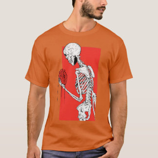 Skelet houdt uw hart vast t-shirt