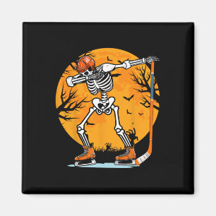 Skelet IJshockey Halloween Jongens Dabbing Hallowe Magneet