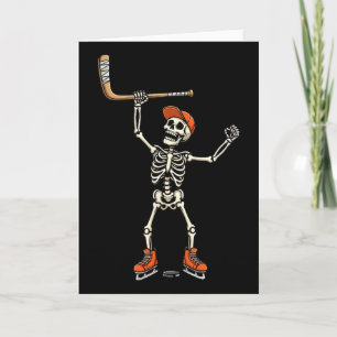 Skelet IJshockey Kostuum Grappig Halloween Voor Jo Kaart