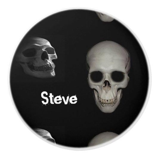 Skelet in de dichte keramische knop (Voorkant)