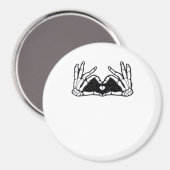Skelet in de handen van een hart magneet (Voorkant / Achterkant)