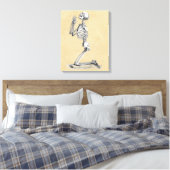 Skelet in Prayer Canvas Afdruk (Insitu (Slaapkamer))